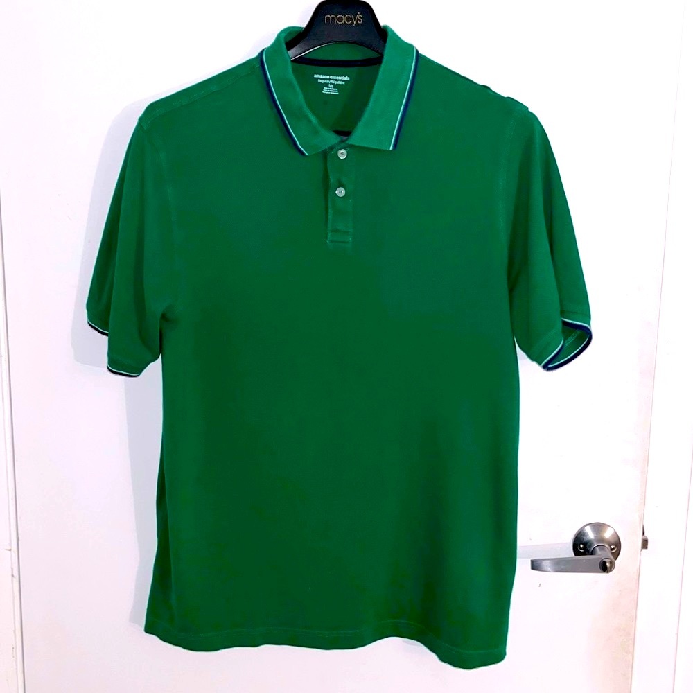 Green polo shirt